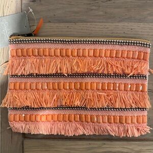 Orange and Pink Beaded Clutch